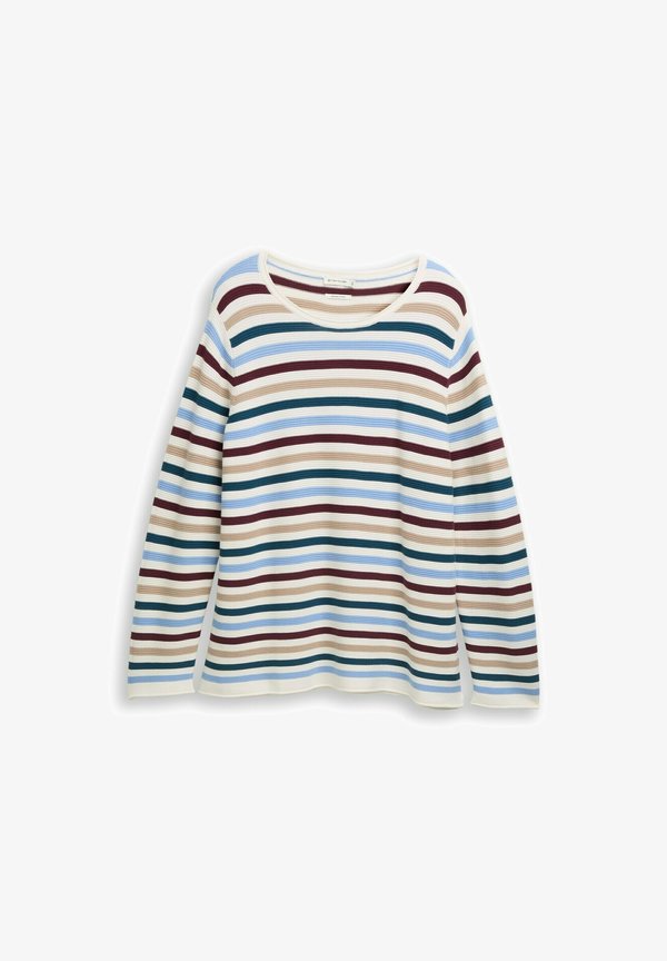 TOM TAILOR Jumper - teal colored ottoman knit