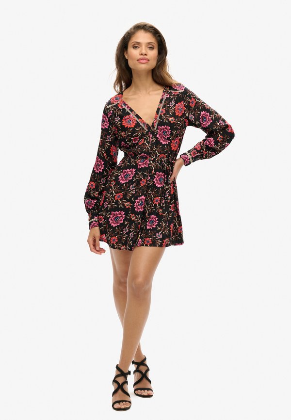Superdry & Co PRINTED V-NECK MINI TEA