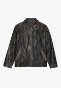 YOURTURN UNISEX OVERSIZED FIT PU JACKET