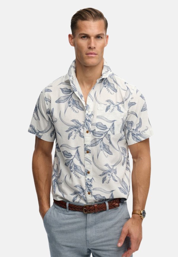 Superdry & Co VINTAGE LOOM S/S SHIRT KAM VAR - Shirt - white dim