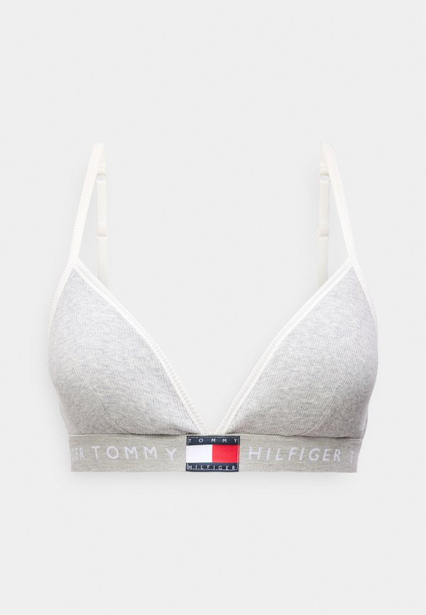 Tommy Hilfiger HERITAGE LOGO REMOVABLE PADDING TRIANGLE BRA - Triangle bra - light grey heather