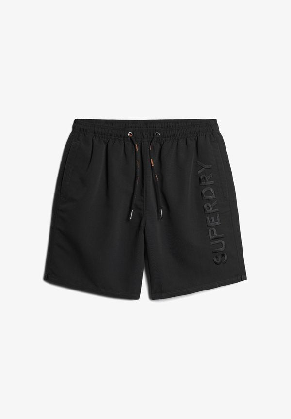 Superdry & Co PREMIUM EMBROIDERED - Swimming shorts - black