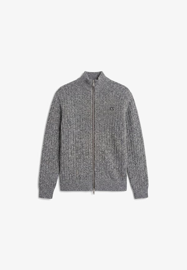 Calvin Klein Jeans VERTICAL TEXTURE  - Cardigan - dark sapphire mouline