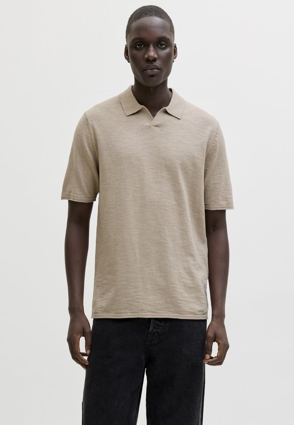 Jack & Jones JJKANE SPLIT NECK 3 PACK - Polo shirt - string/blue mirage/black