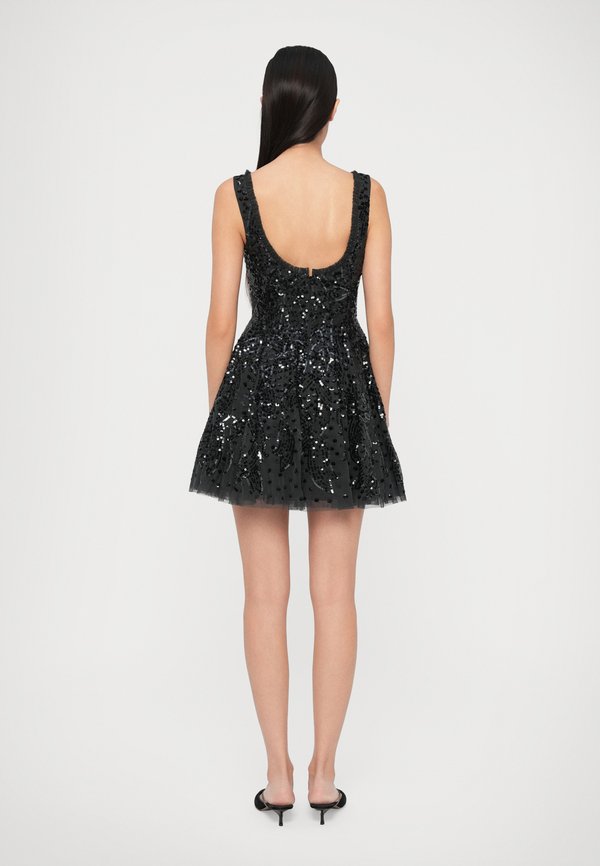 Needle & Thread SEQUIN RIBBON SCOOP NECK MICRO DRESS
