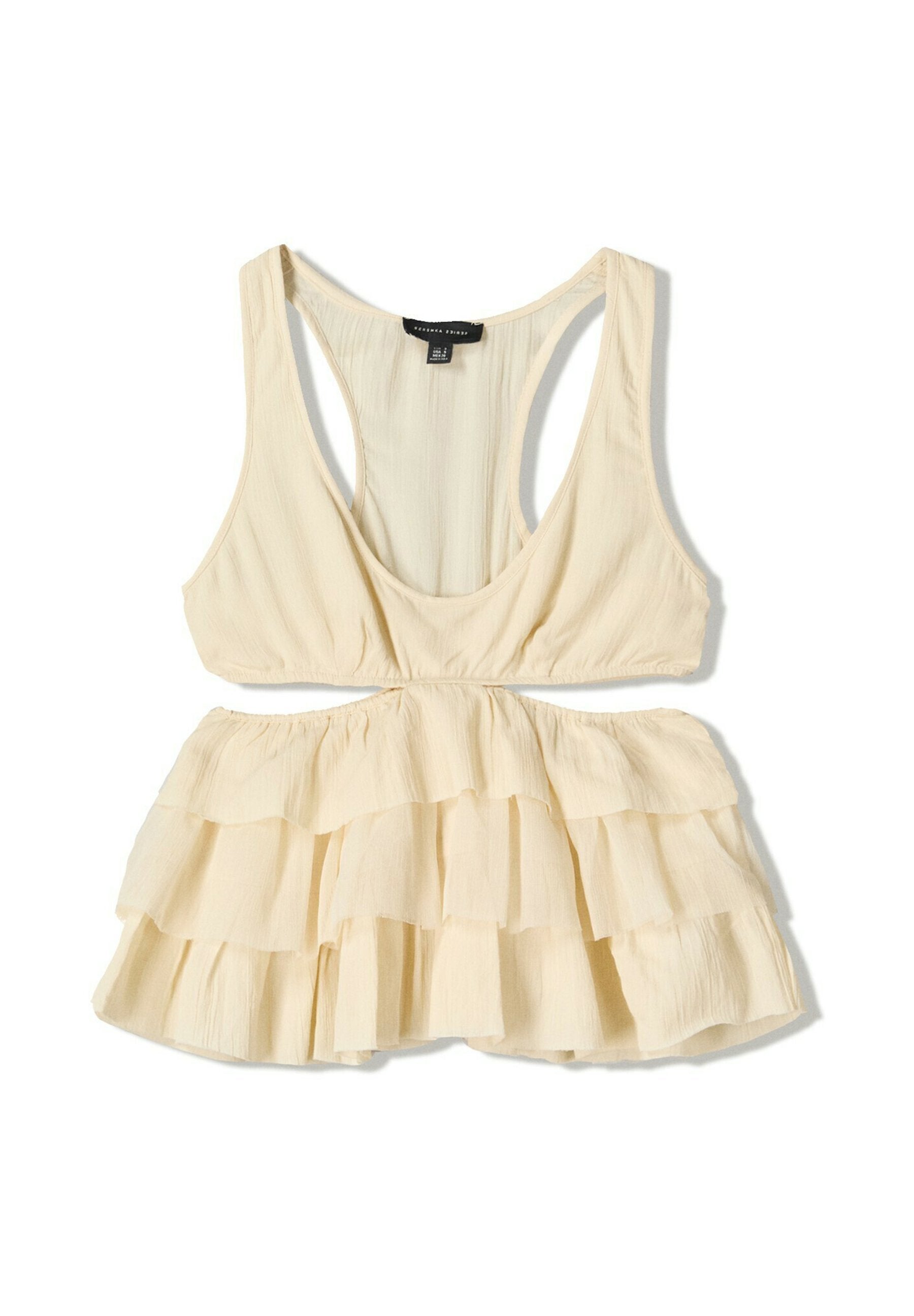 Bershka RUFFLED RUSTIC CUT-OUT
