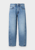 Vero Moda Petite VMZOE BARREL - Baggy Jeans - medium blue denim