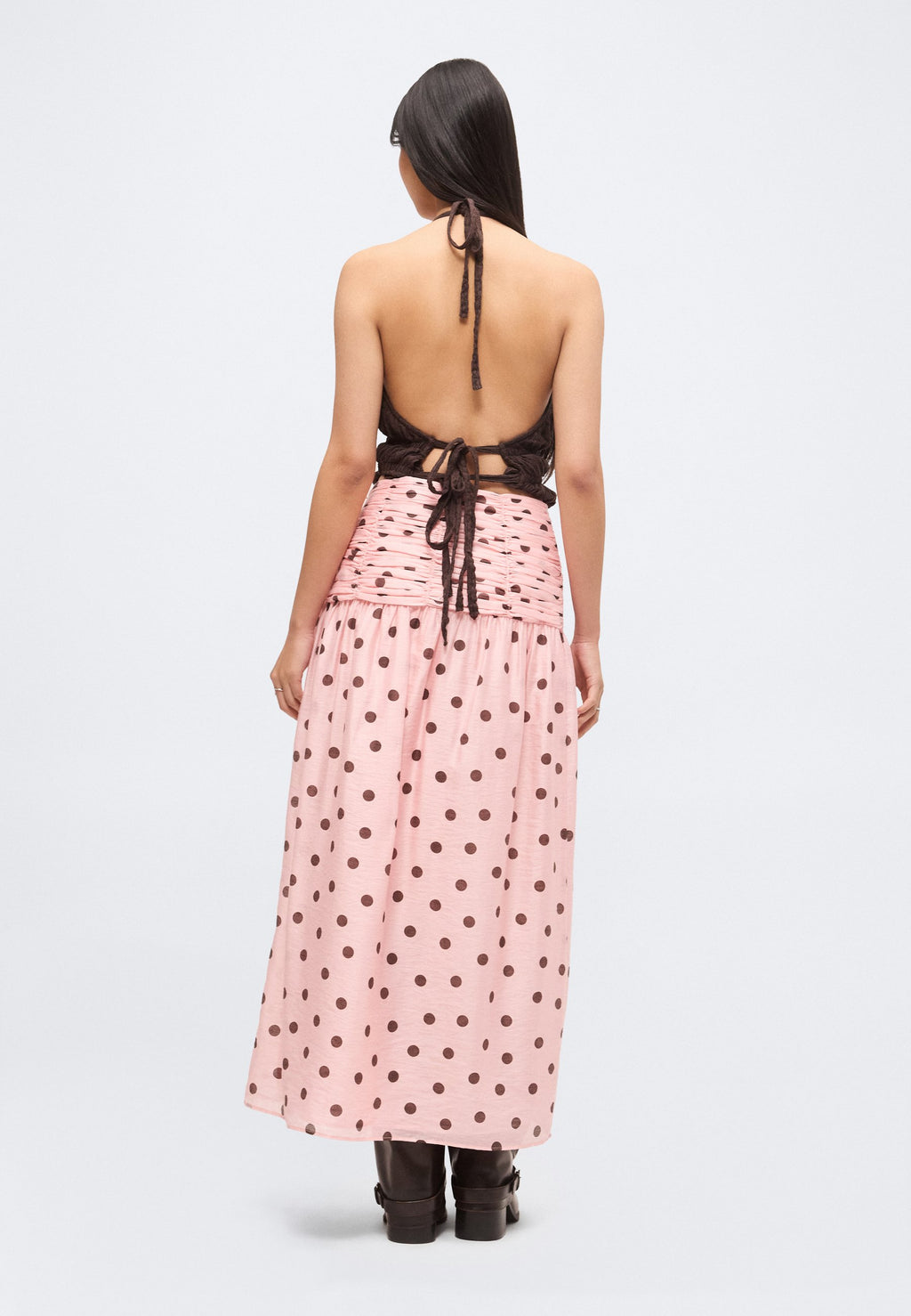 Forever New ROSELLA POLKA DOT RUCHED SKIRT