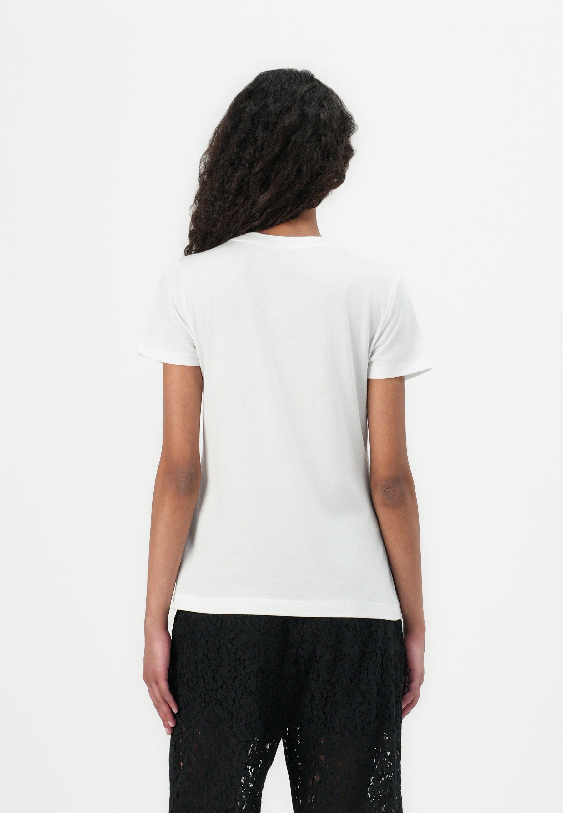 DKNY GLITTER RHINESTONE LOGO TEE