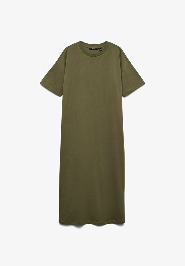 Vero Moda VMMOLLY Long - T-Shirt Dress - khaki
