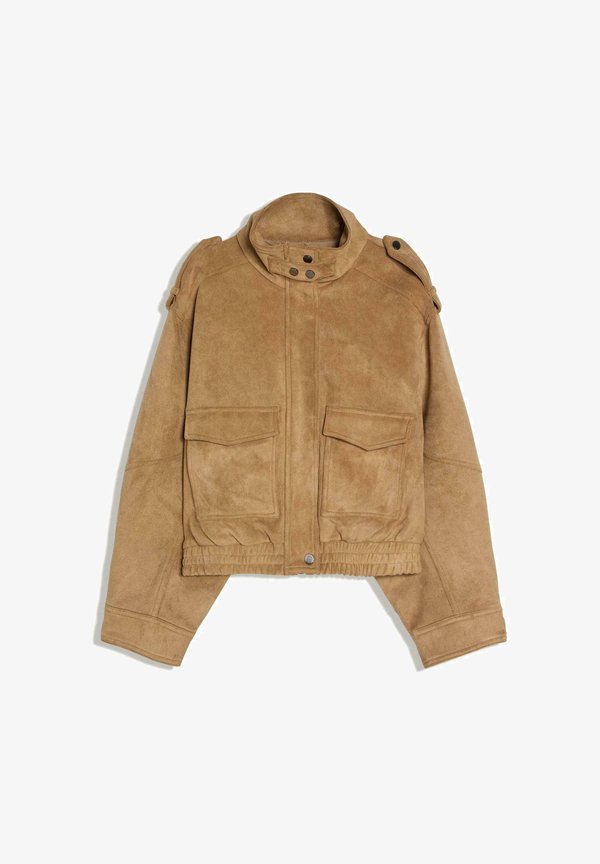 Bershka Faux leather jacket - sand