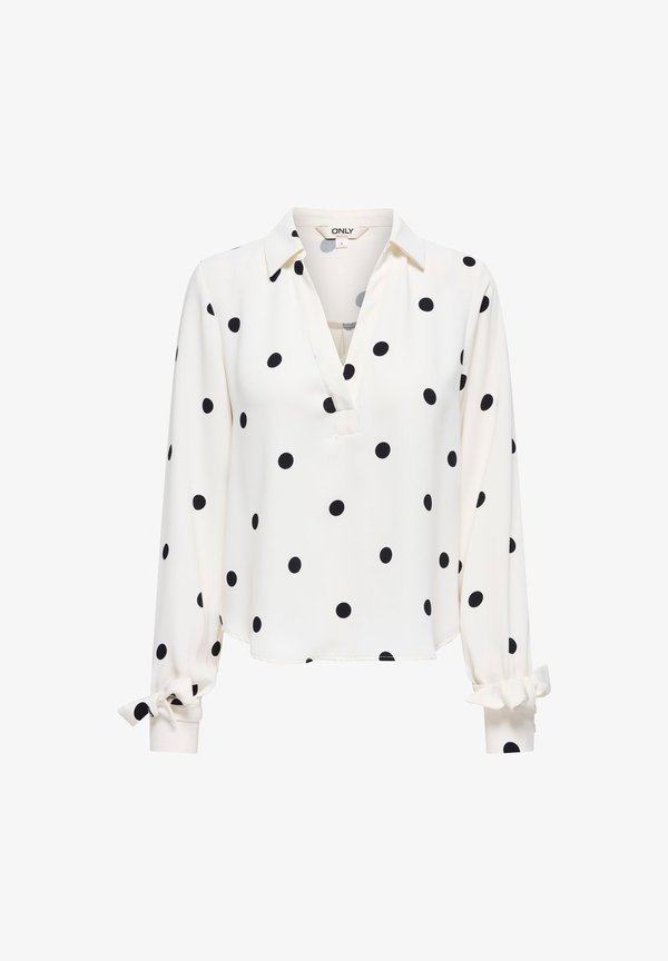 ONLY ONLBELEM - Blouse - cloud dancer aop black dots