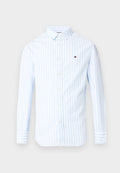 Tommy Hilfiger TH FLEX REGULAR FIT STRIPE POPLIN SHIRT - Shirt - sweet blue