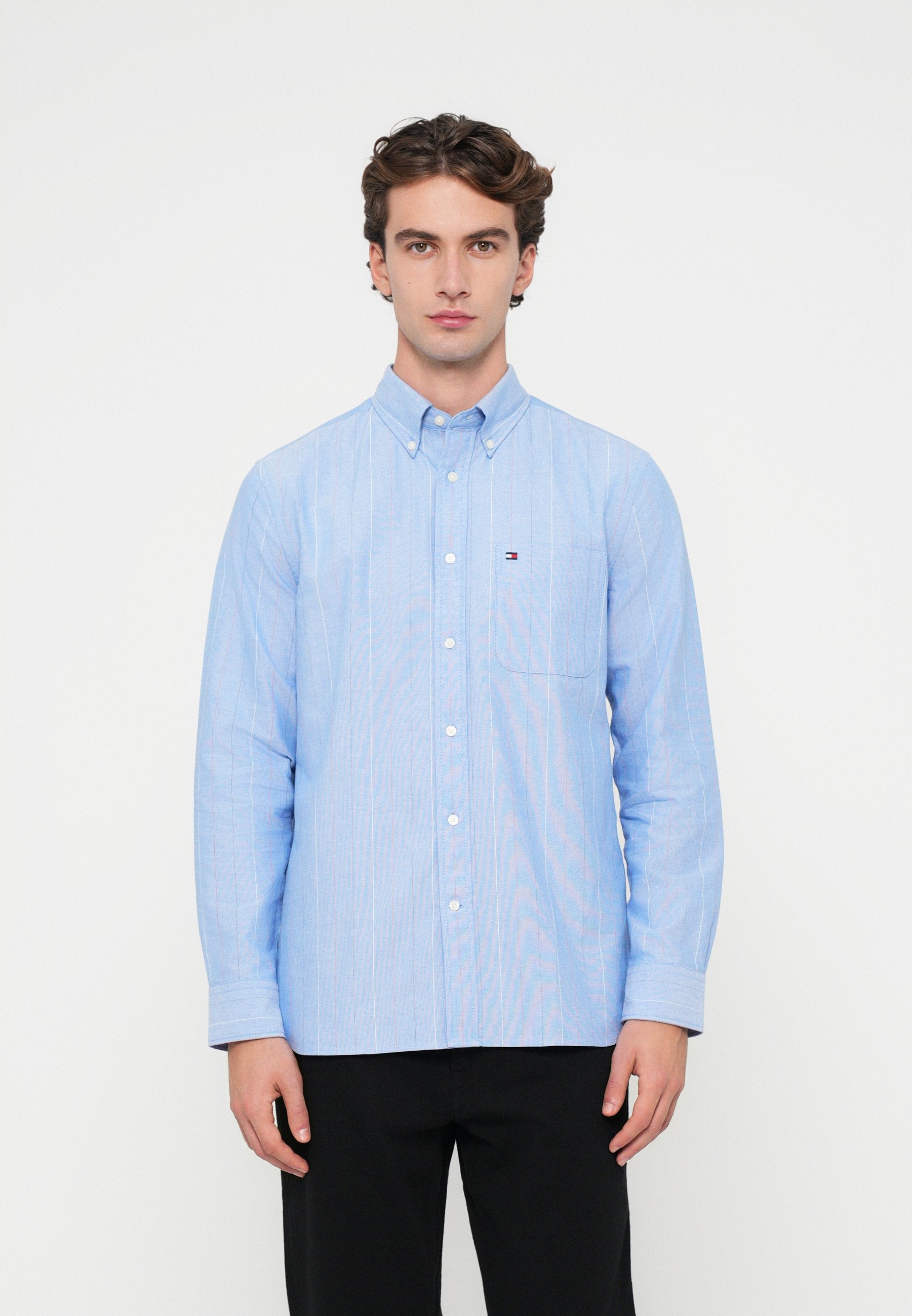 REGULAR FIT PINSTRIPE OXFORD SHIRT Media 3