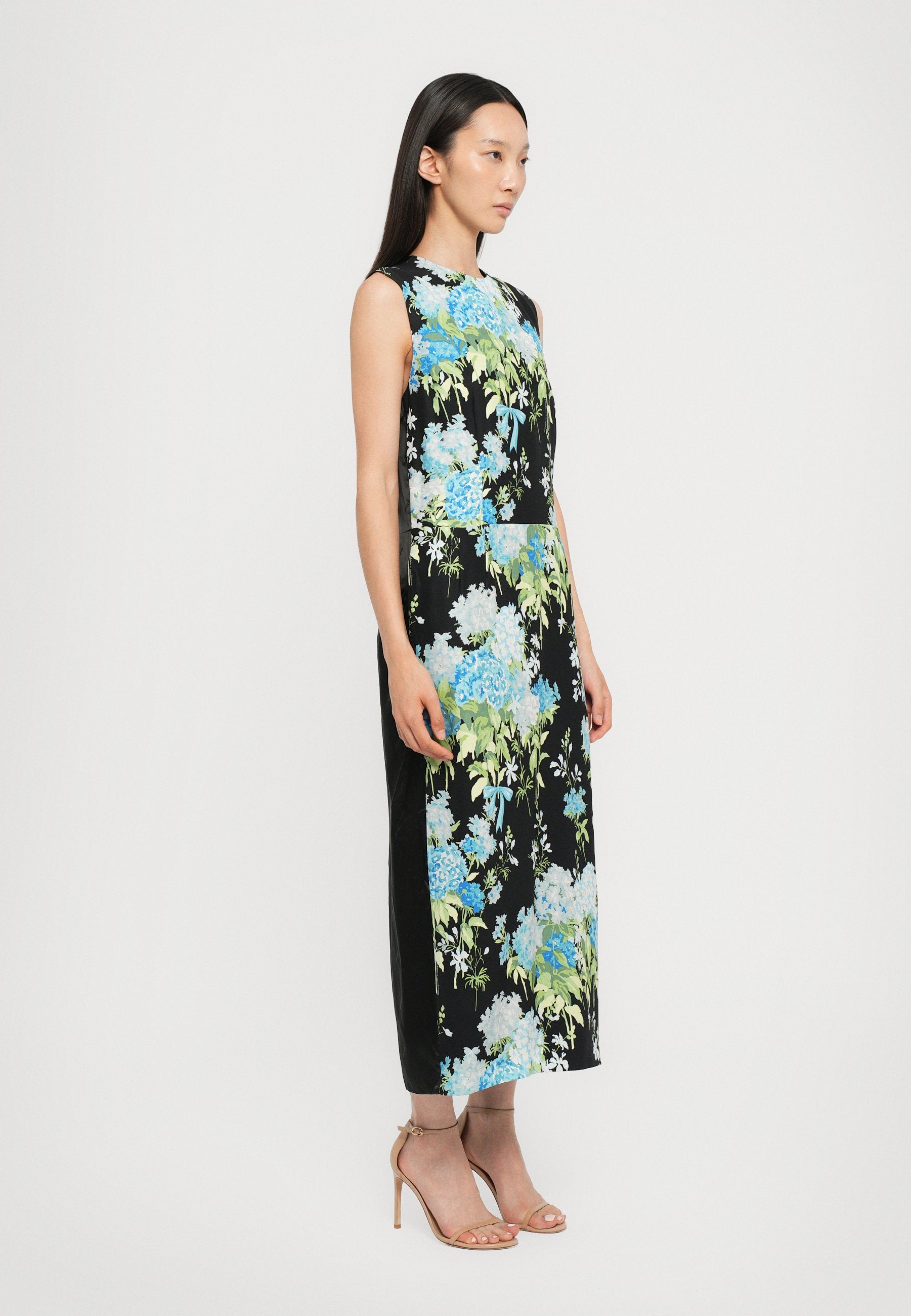 MOSCHINO ALL OVER SWEET WILLIAMS PRINT DRESS