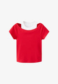 Mango ADULT - Print T-shirt - red white