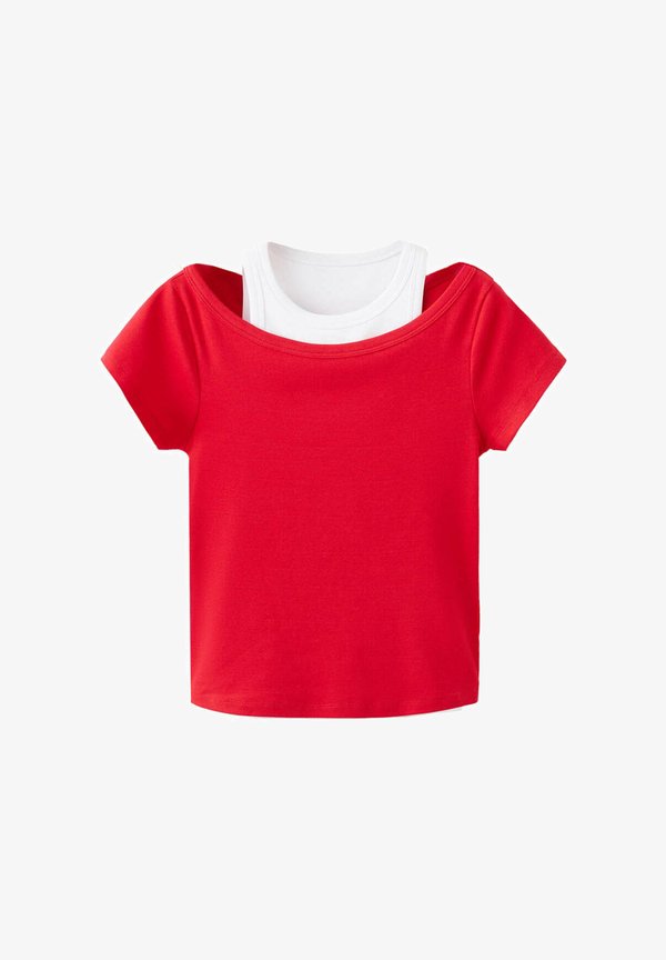 Mango ADULT - Print T-shirt - red white