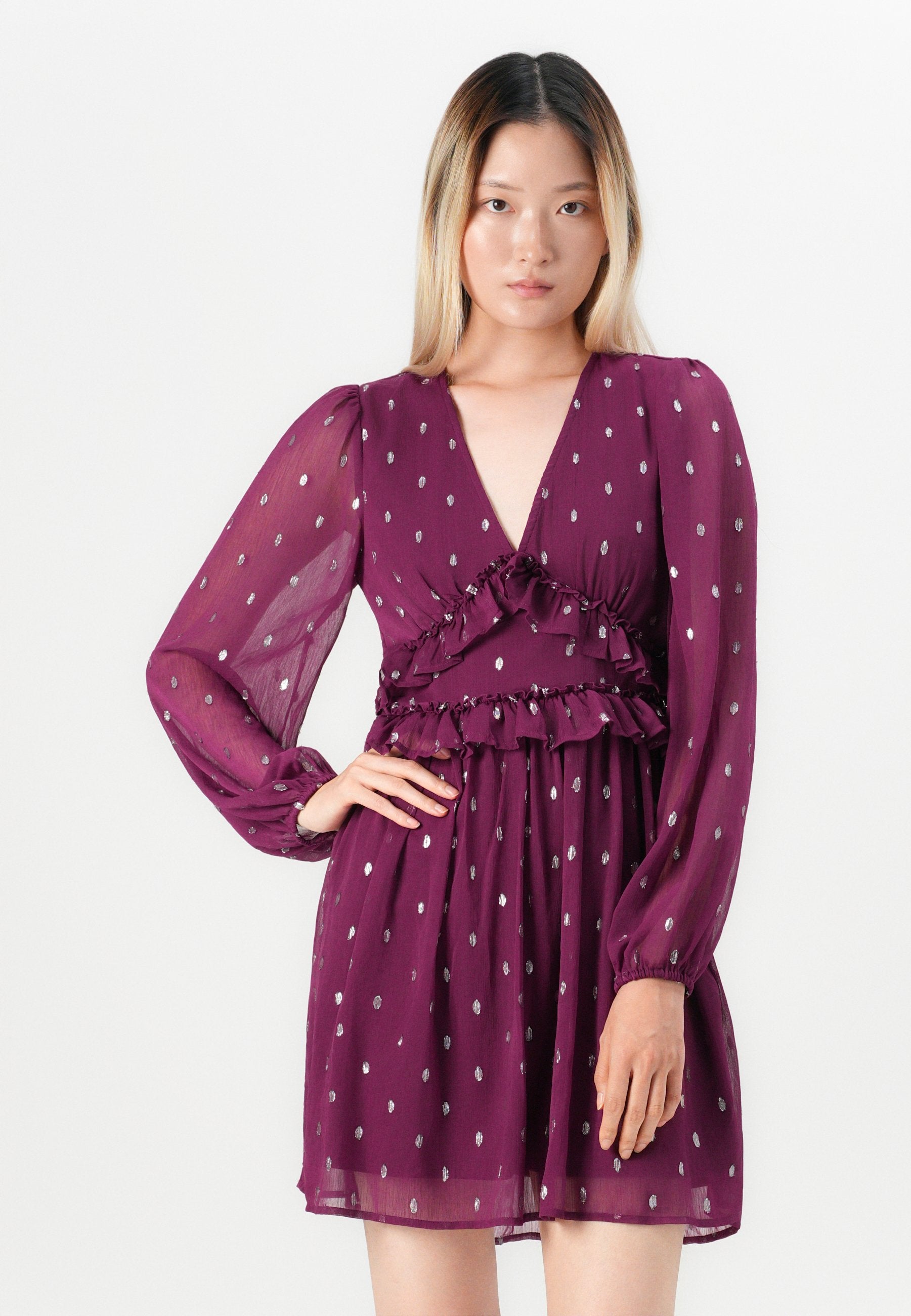 VILA VITOMMI V NECK DRESS