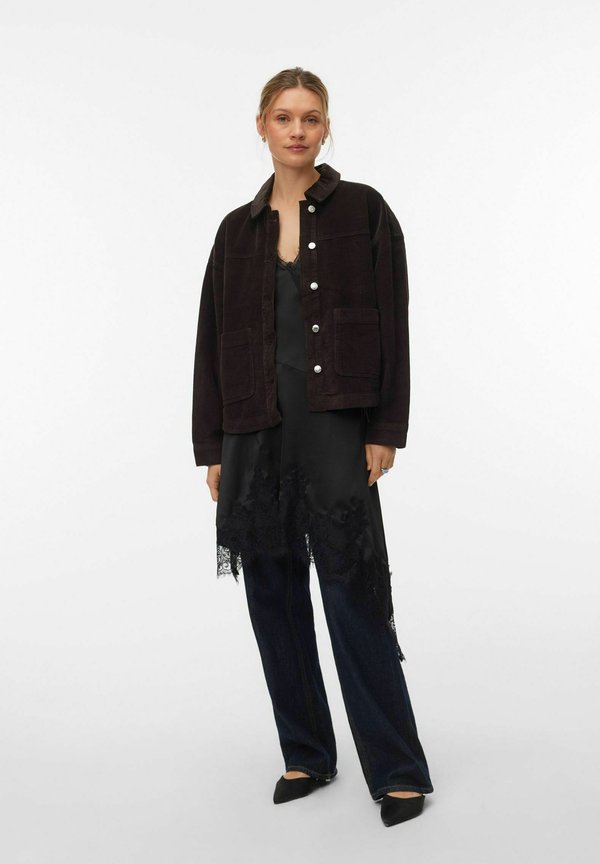 Vero Moda VMJAMIE Corduroy - Summer jacket - chocolate torte
