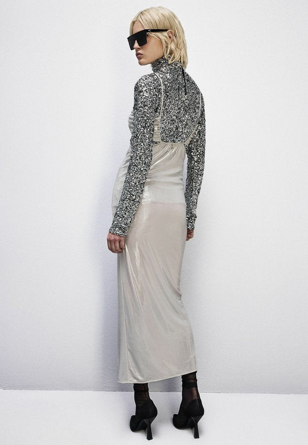 Patrizia Pepe SLEEVELESS WITH CUT-OUT IN LAMINATED
