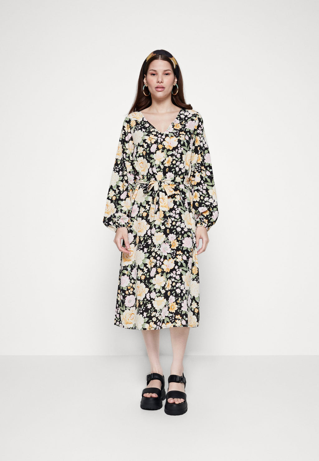 VILA VIBLAIR V NECK BELT DRESS