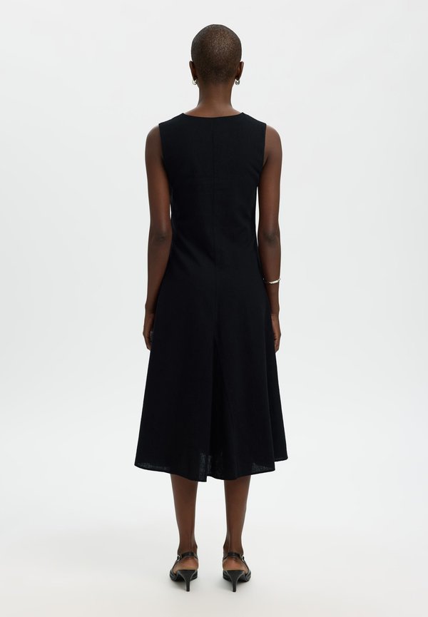 Selected Midi linen blend