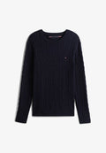 Tommy Hilfiger CLASSIC CABLE CREW NECK  ELEVATED ESSENTIALS - Jumper - desert sky