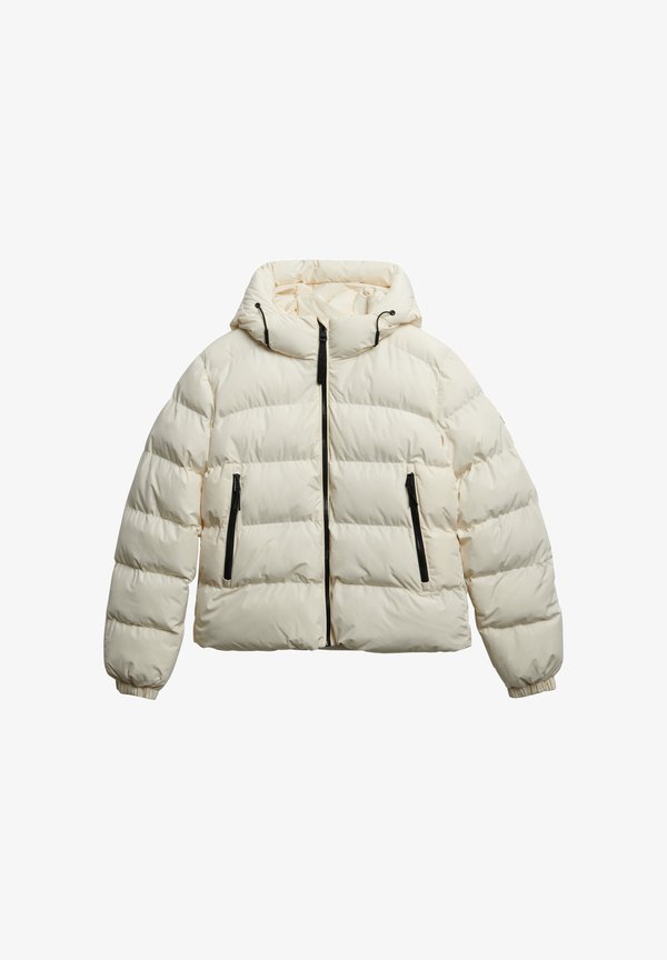 Superdry & Co SUPERDRY HOODED SPORTS PUFFER JACKET.. - Winter jacket - off white