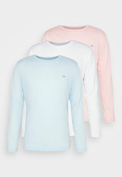Calvin Klein Golf ASSORTED LONG SLEEVE 3 PACK - Long sleeved top - rose/white/light blue