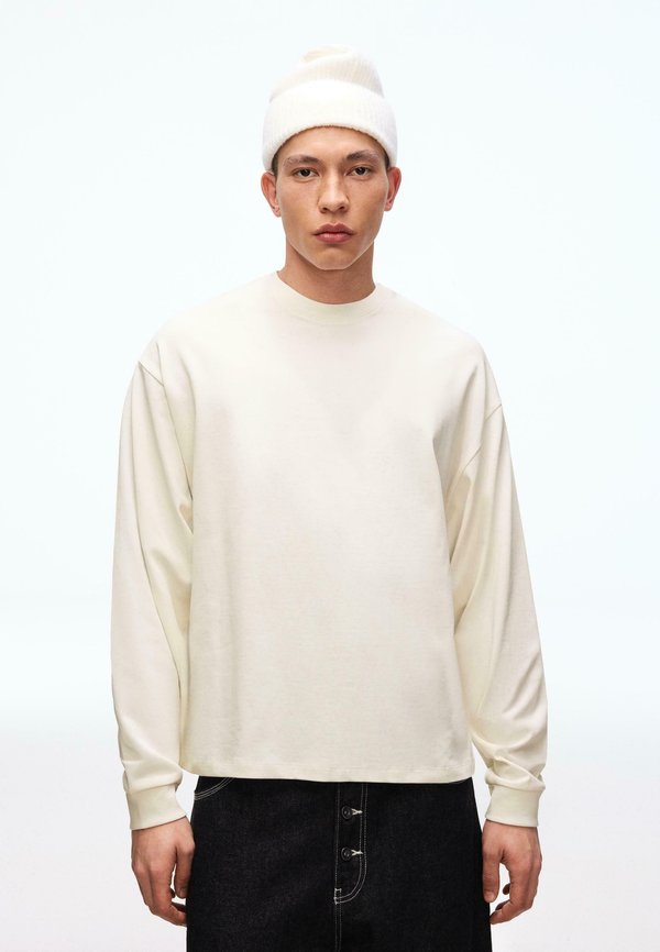 Bershka Long sleeved top - white