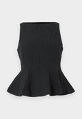 Vero Moda Peplum VMBESTIE - Blouse - dark grey melange
