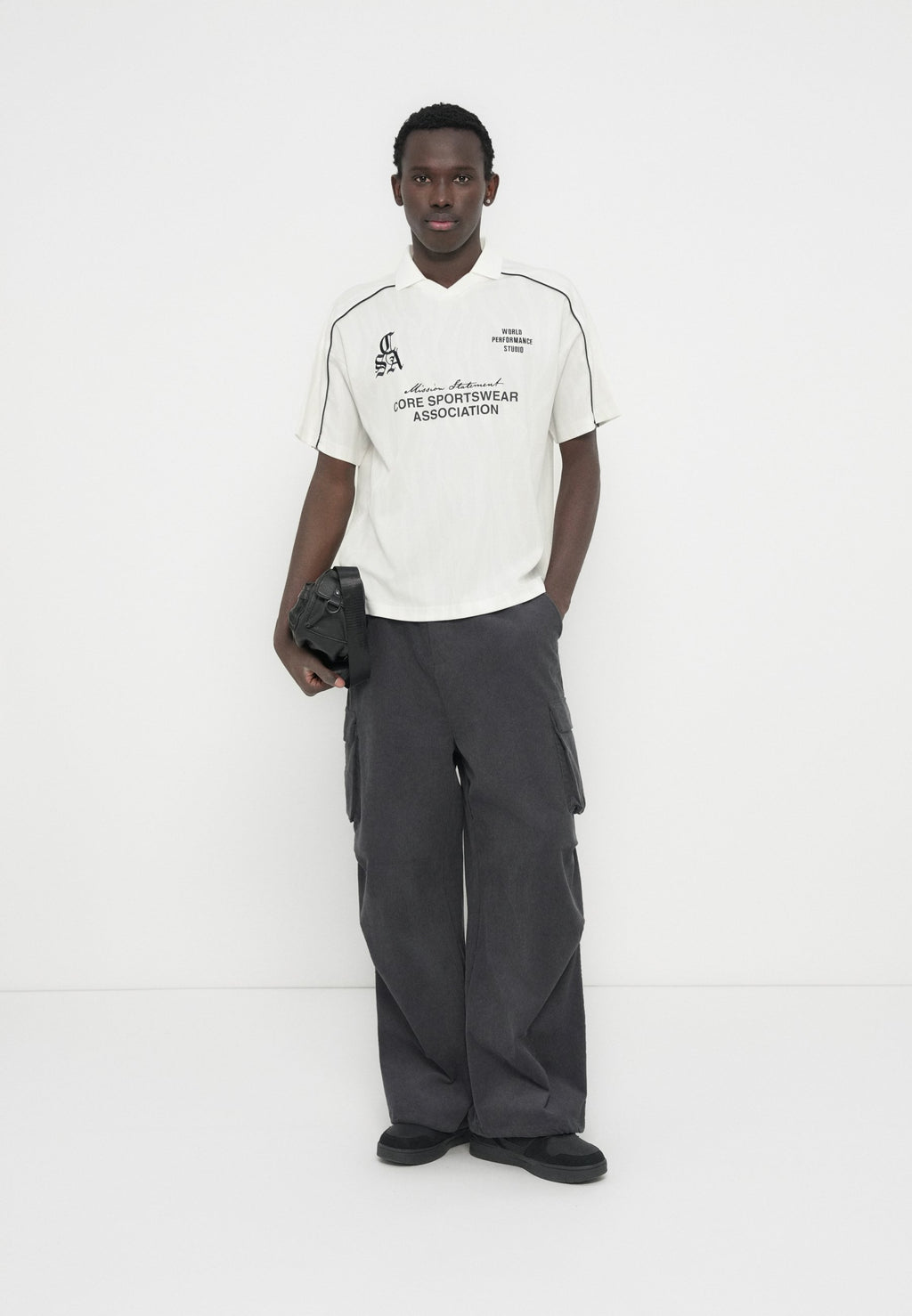 Jack & Jones JCODUST PIPING FOOTBALL OPEN COLLAR