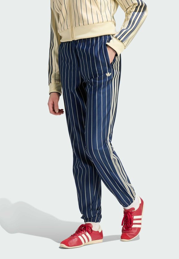 adidas Originals ADIDAS ORIGINALS PINSTRIPE FIREBIRD TRACK PANT - Tracksuit bottoms - night indigo   warm vanilla