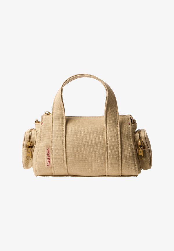Calvin Klein WEBBING STRAP POCKET BAG - Handbag - khaki