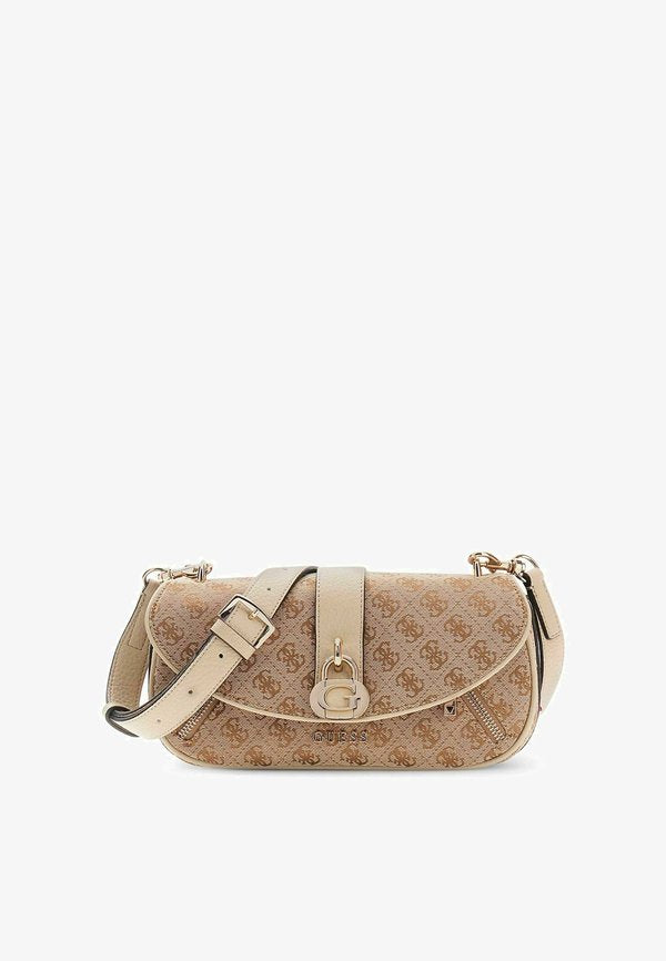 Guess JESSA  - Cross body bag - latte logo
