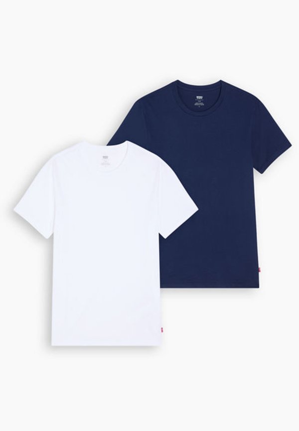 Levi's® SLIM CREW NECK TEE 2 PACK - Basic T-shirt - blue/white