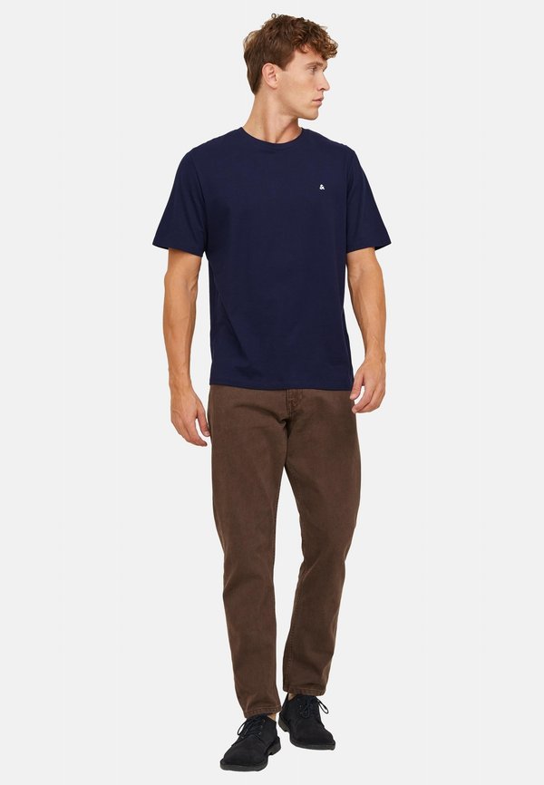 Jack & Jones 3 PACK - Basic T-shirt - dunkelblau/dunkelgrau