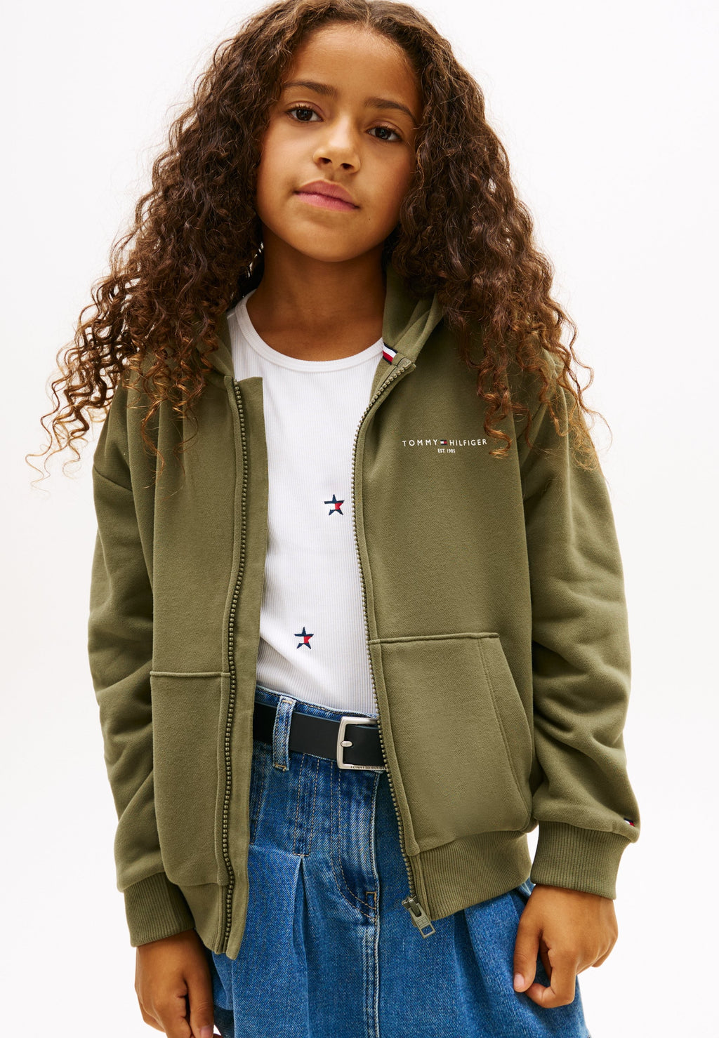 LOGO BRUSHED FLEECE ZIP-THRU HOODY Media 2