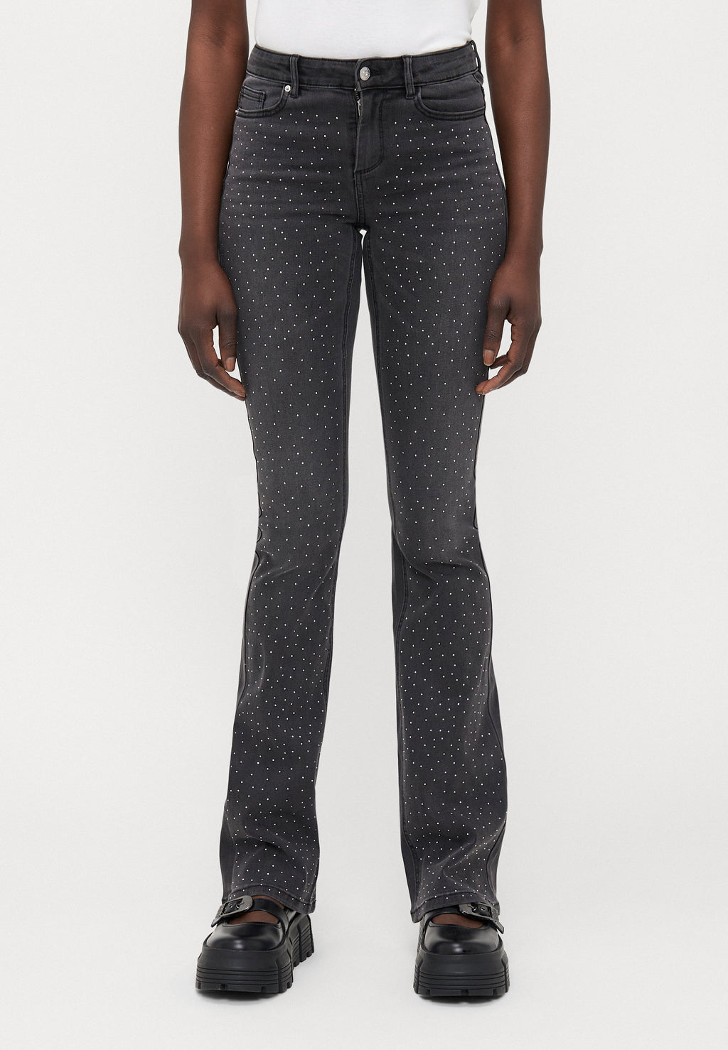 Flared fit ONLWAUW Mid waist Media 3