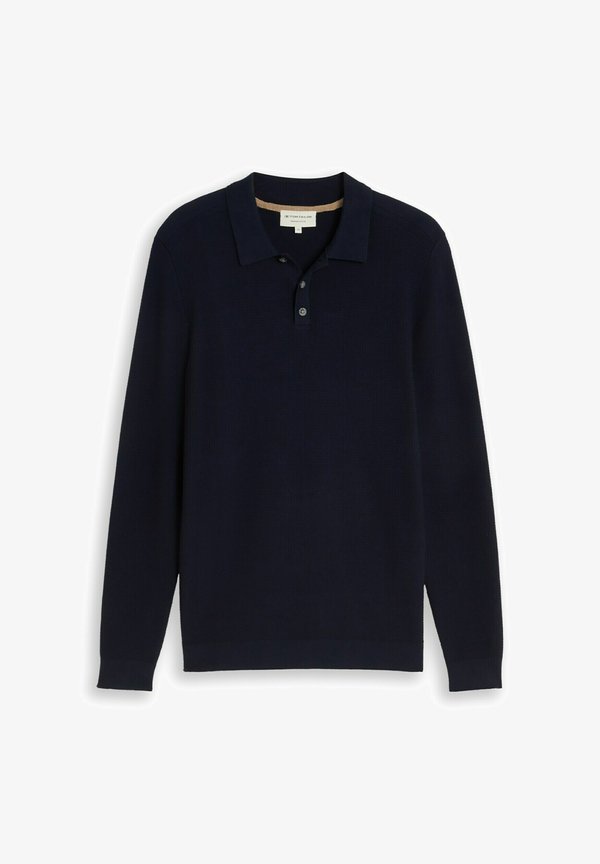 TOM TAILOR STRUCTURED KNIT POLO - Polo shirt - sky captain blue