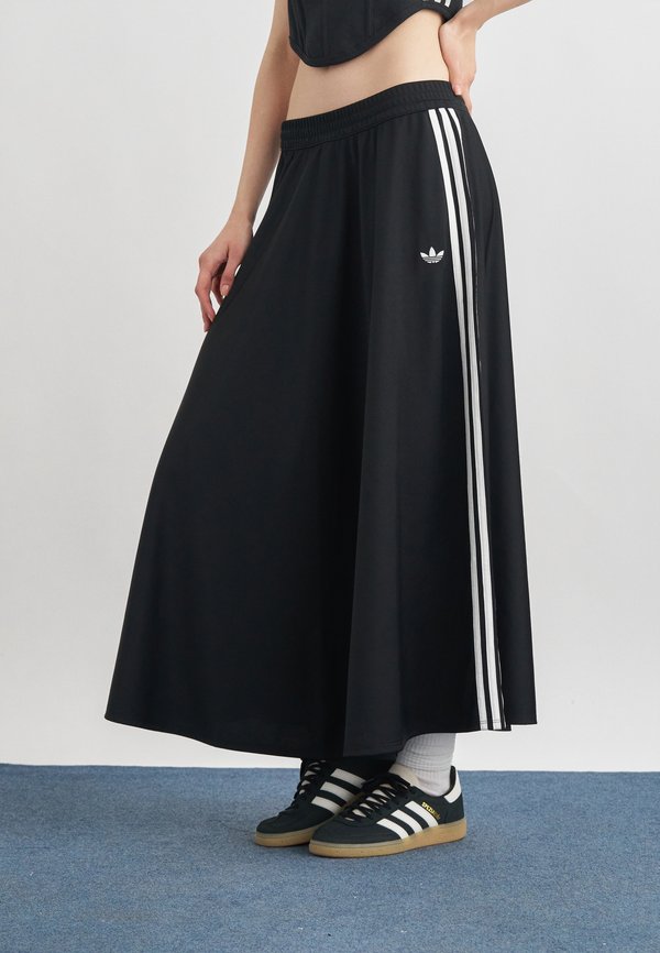 adidas Originals FIREBIRD SKIRT - Maxi skirt - black/white