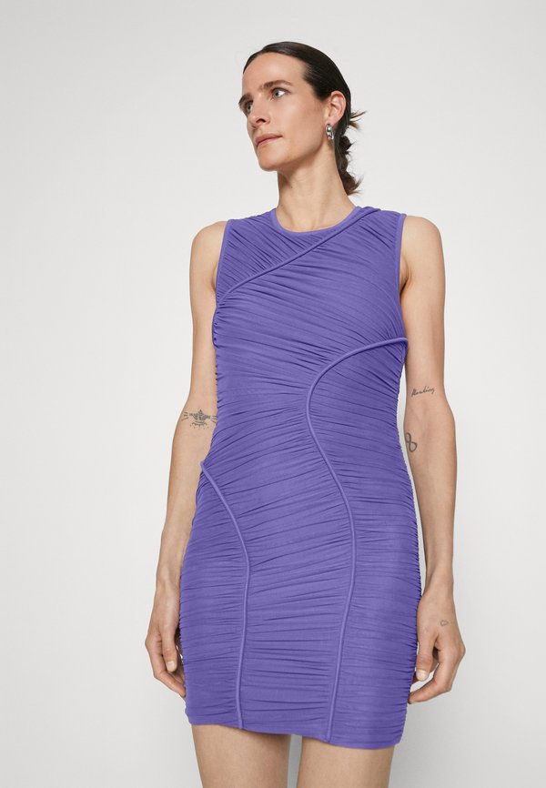 Hervé Léger RUCHED MESH MINI DRESS
