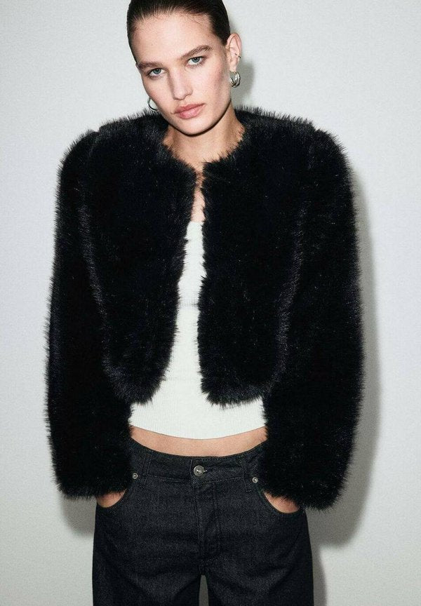 Mango Winter jacket - black