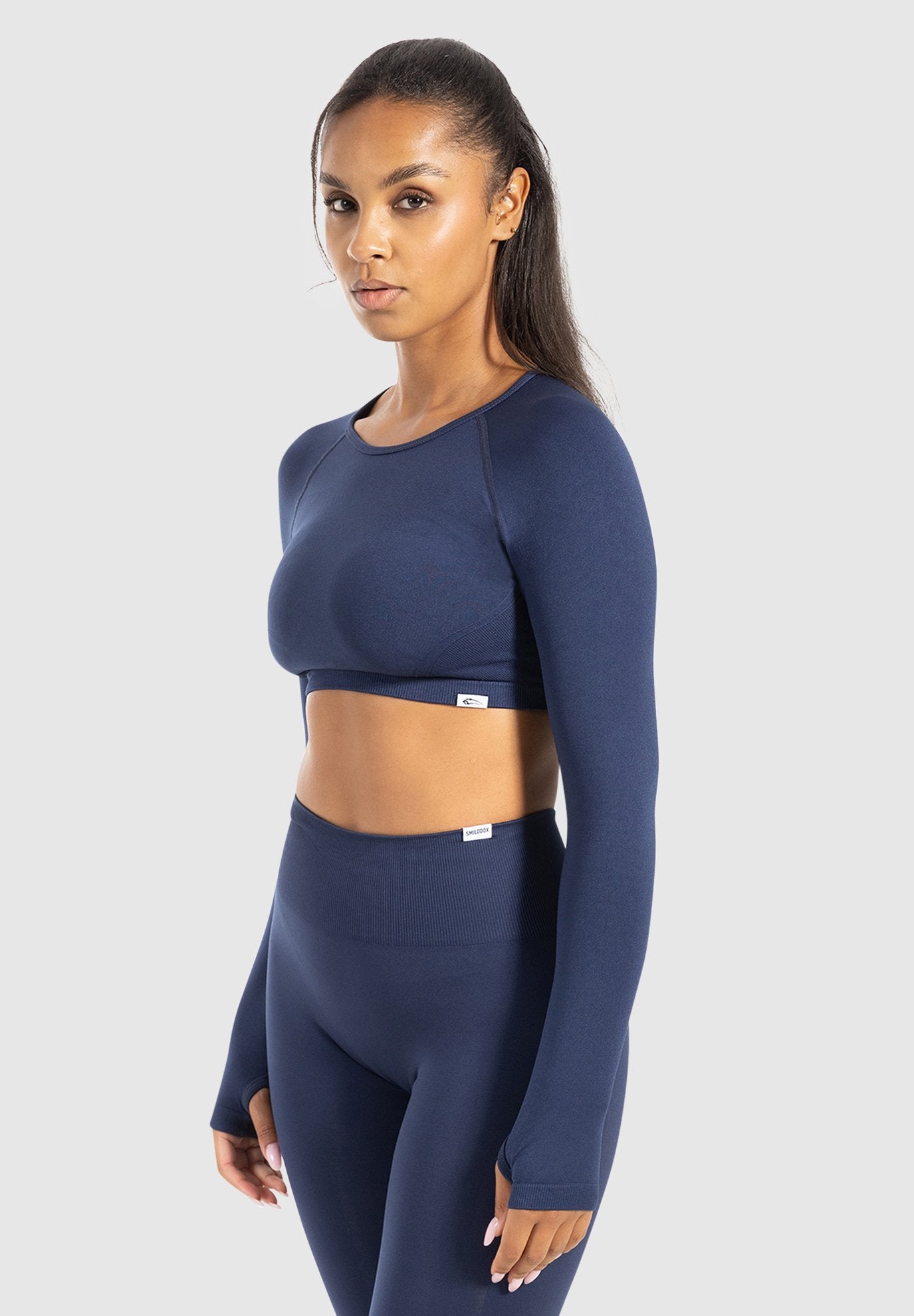 Smilodox CROPPED LONG SLEEVE THUMB HOLES LINNEA