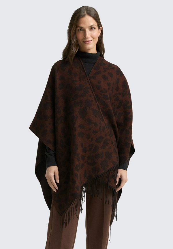 TOM TAILOR MIT LEO-PRINT - Cape - brown/black big leo print