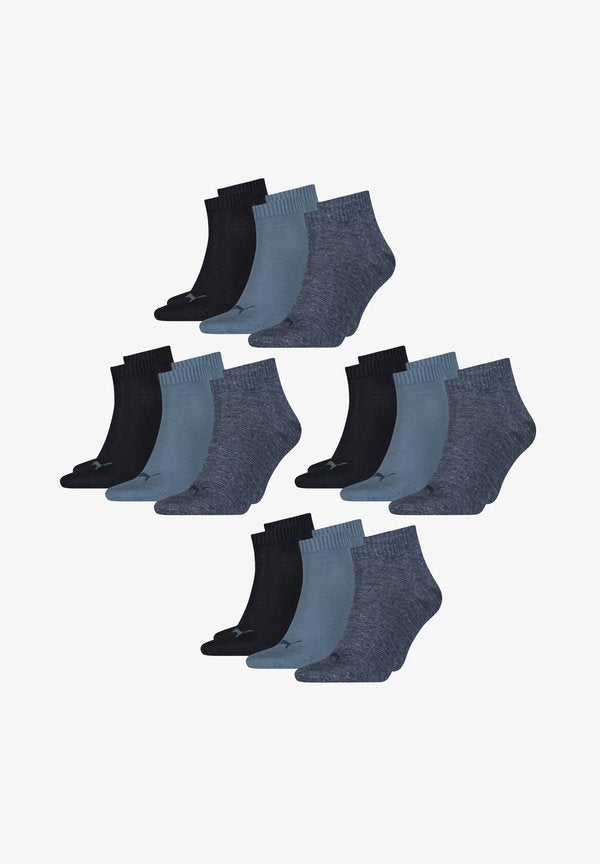 Puma QUARTER 12ER PACK - Socks - paar denim blue