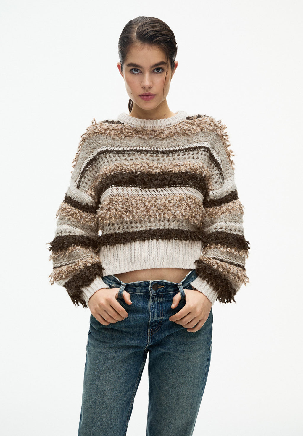 PULL&BEAR CONTRAST STRIPED