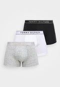 Tommy Hilfiger 3-PACK ESSENTIAL LOGO WAISTBAND TRUNKS - Trunks - heather/black/white