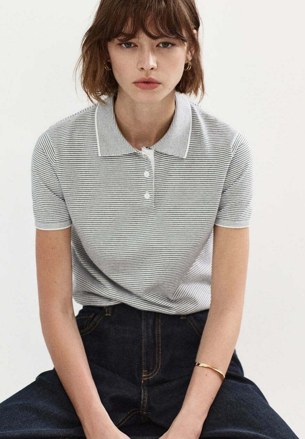 Mango ADULT - Polo shirt - dark blue white