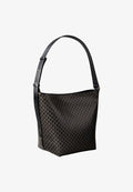 Calvin Klein EMBLEM MEDIUM BUCKET - Handbag - black